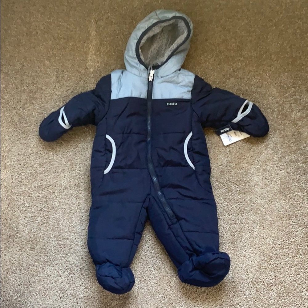 Faux fur lined snowsuit